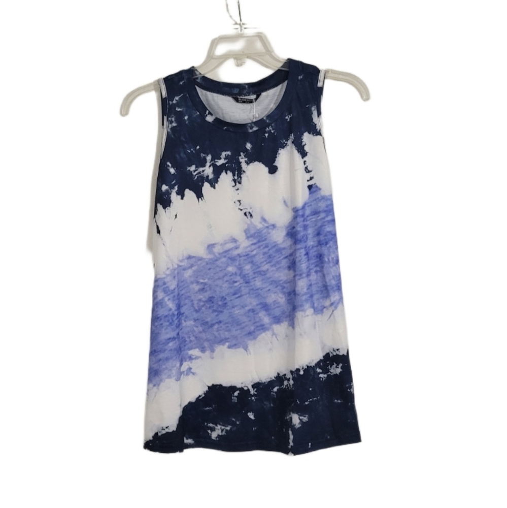 NWT  BloomChic  Tie Dye Contrast  Tank Top  Size 12 (L)  Blue & White